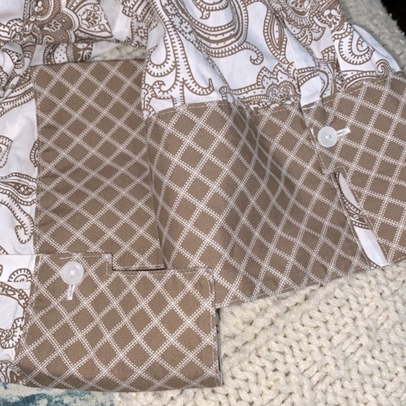 Coldwater creek tan & white floral cotton button down shirt size 2X - Picture 9 of 10